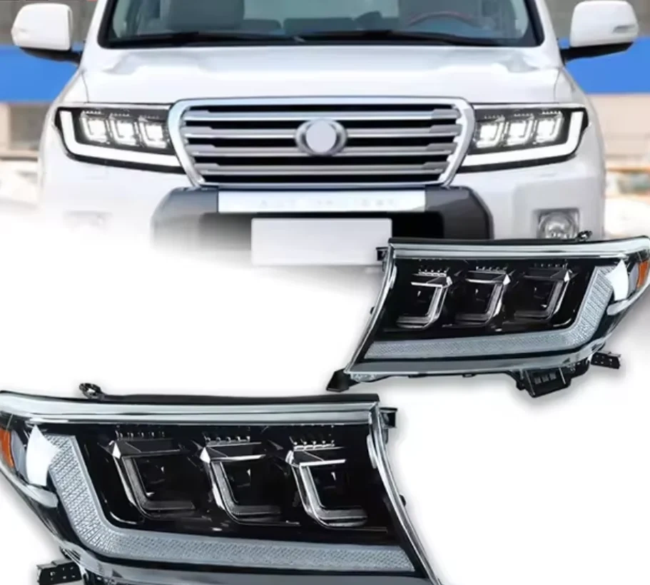 For 2012 Land Cruiser LC200 Head Lamp With Three Leds New Design Hot Sales Car Front Light Good Quality