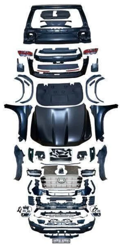 Car Auto Body Kit Performance Part Front Rear Headlight Lip Facelift Bumper Grille for Toyota Land Cruiser LC300 Top Option