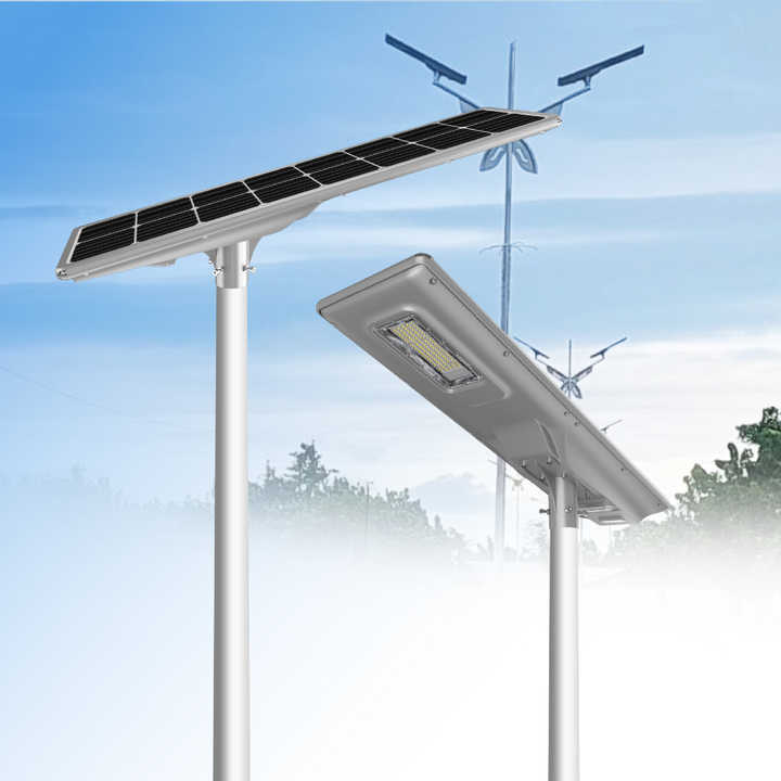 Blue Carbon Lighting Outdoor Ip66 Waterproof SMD 100w Solar Panel All in One Integrated Solar Led Street Light