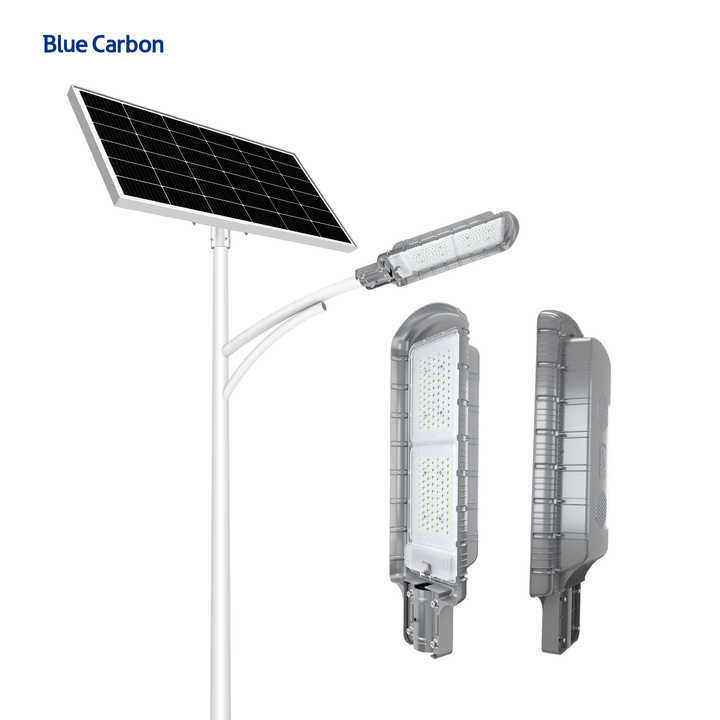 Blue Carbon High Lumen Remote Control ABS Outdoor Ip66 Waterproof 80W Solar Led Street Light