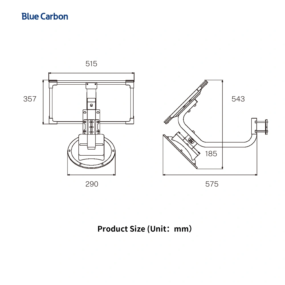 2025 New Garden Lights Solar Powered Waterproof IP65 Street Light Hot Sale Wholesale Price Cree LED Blue Carbon Solar Light