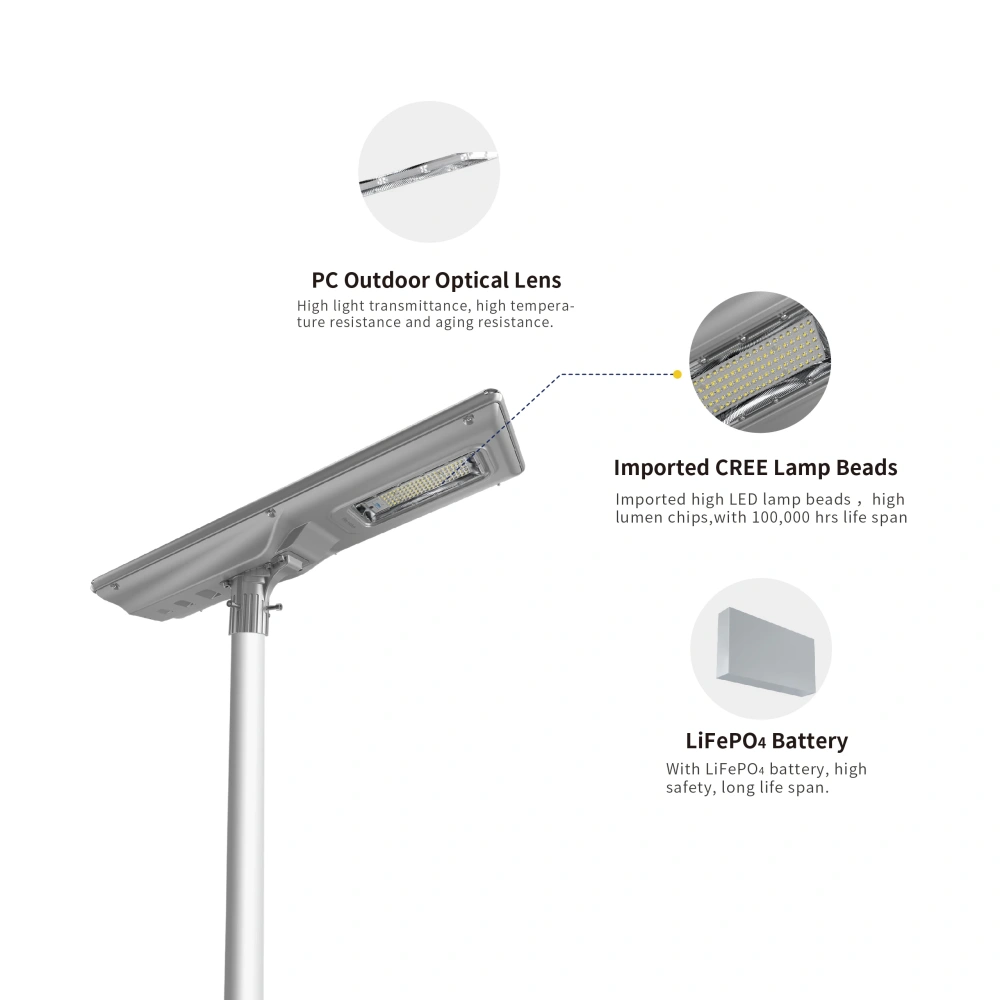 6000lm 60W All in One Solar Street Light