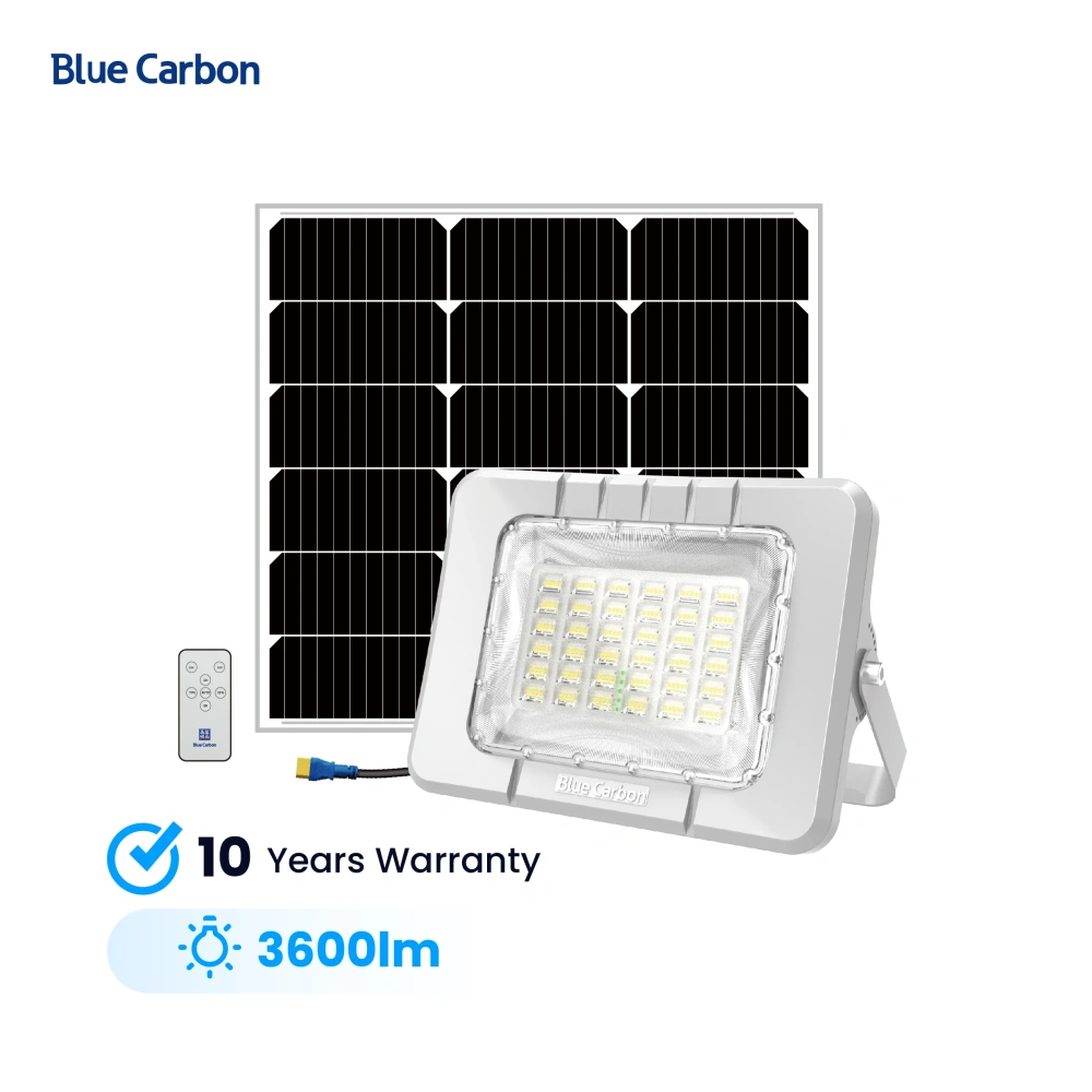 Blue Carbon 10 Years Warranty 3600lm Solar Rechargeable Light Outdoor Solar Powered Street Light Lamp Waterproof