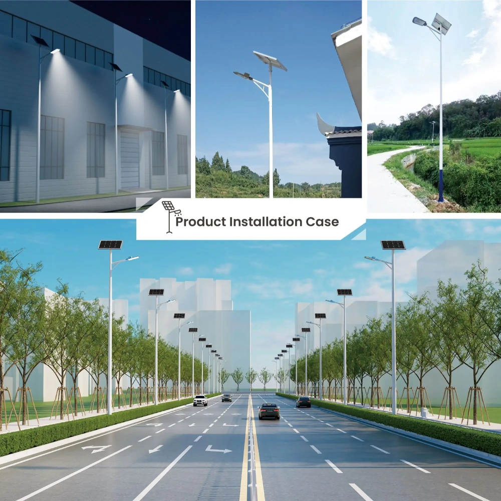Blue Carbon 45w 60W Mono Solar Panel Factory Whosale 10 Years Warranty 30W LED Solar Street Light