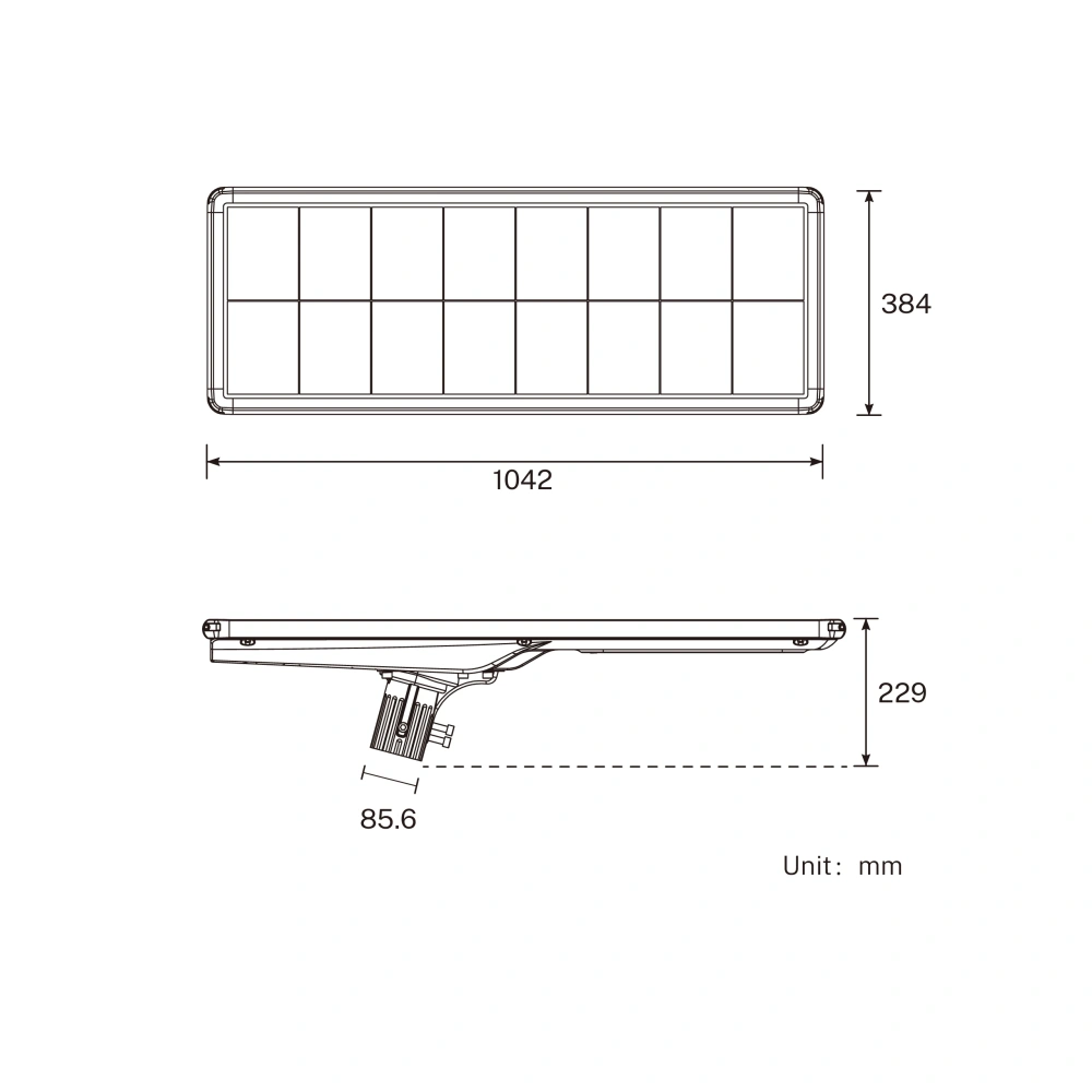 6000lm 60W All in One Solar Street Light
