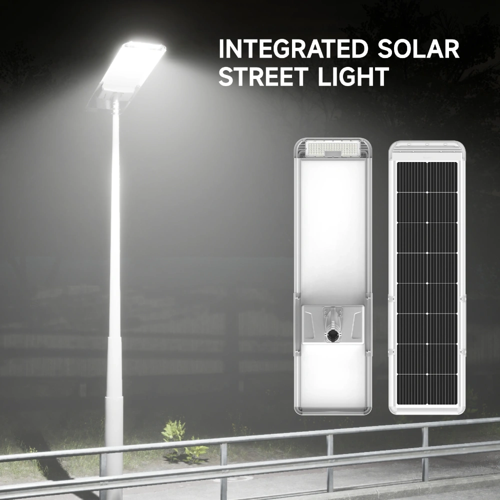 Blue Carbon High Lumens Integrated Powered Lamp 60W All in One LED Integrated Solar Street Light