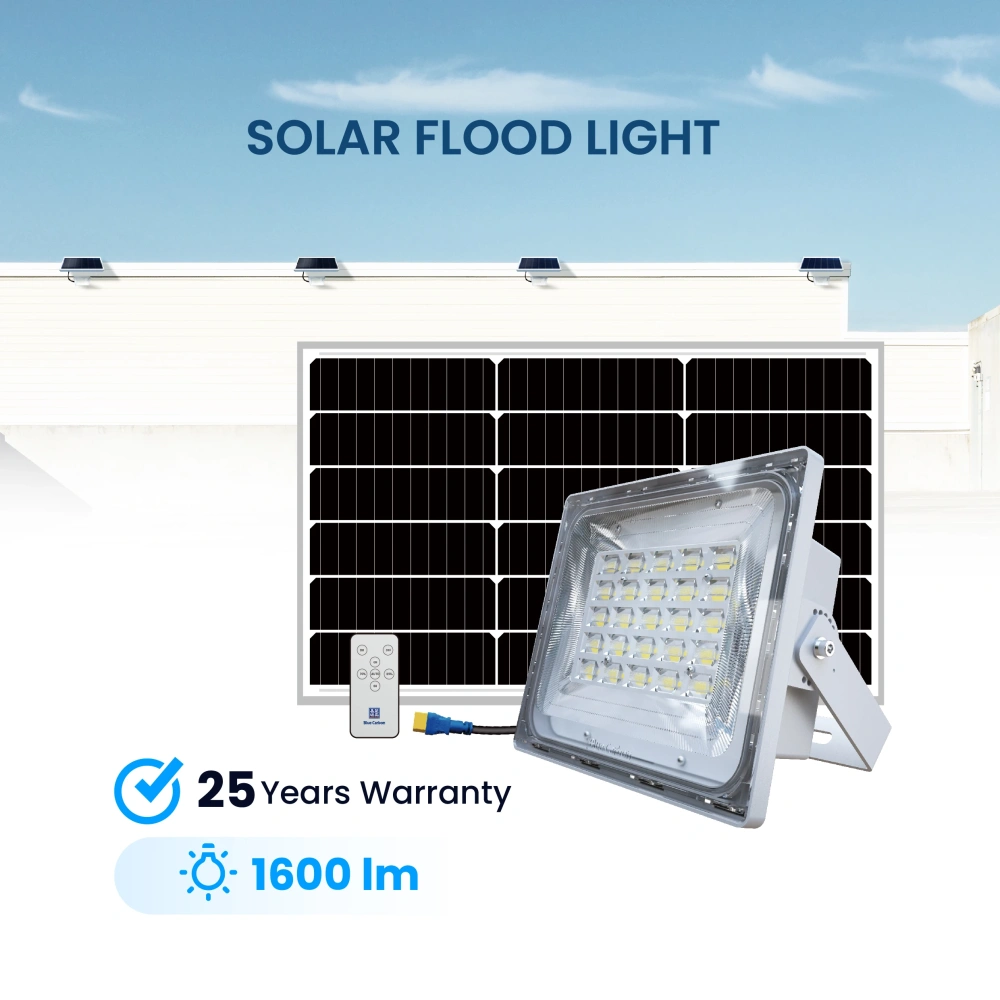 Blue Carbon Solar Flood Light 1600lm Cree Led 10 Years Warranty Solar Light Outdoor Solar Street Lights Lifepo4 Battery