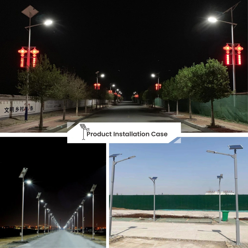 Blue Carbon 20W 30W 50W 80W 100W 200W Solar Lamp High Brightness Outdoor Waterproofing IP66 for Road LED 24W Solar Street Lights