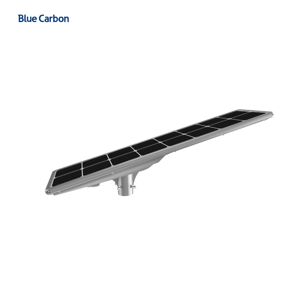 Hot Products Blue Carbon Led Solar Lamps Outdoor  Waterproof All in One Integrated 80W Solar Street Light