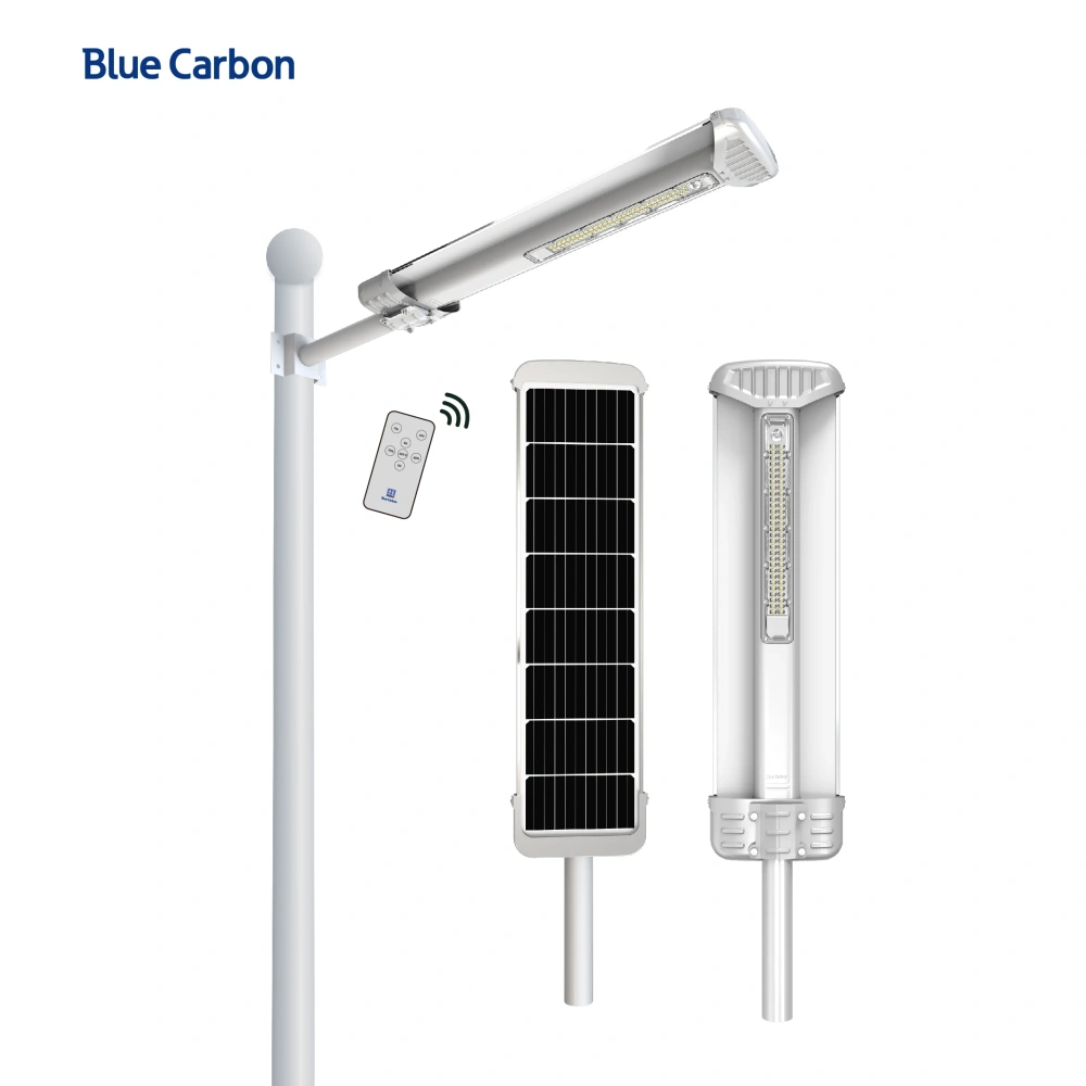 Blue Carbon Integrated Road Lamp 25W All in One Solar Led Street Light Outdoor Solar Powered Street Light Lamp Waterproof