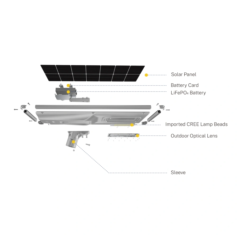 6000lm 60W All in One Solar Street Light