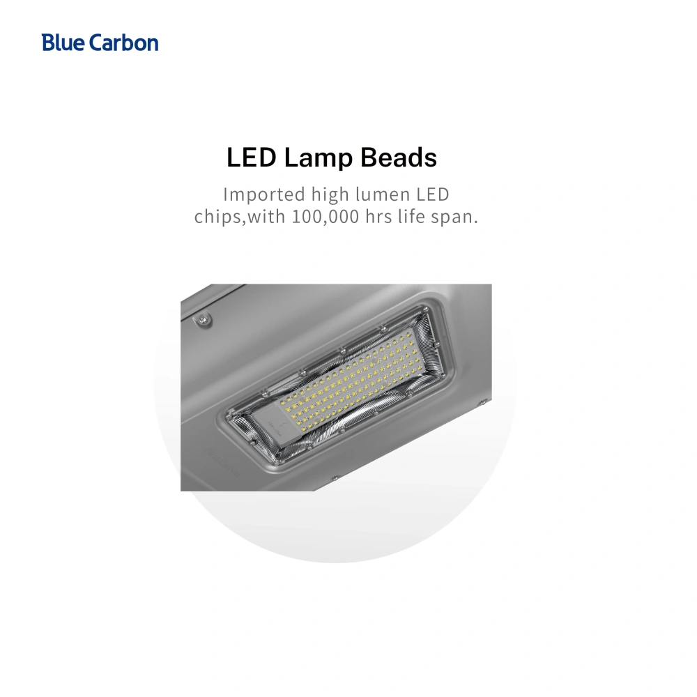 Hot Products Blue Carbon Led Solar Lamps Outdoor  Waterproof All in One Integrated 80W Solar Street Light