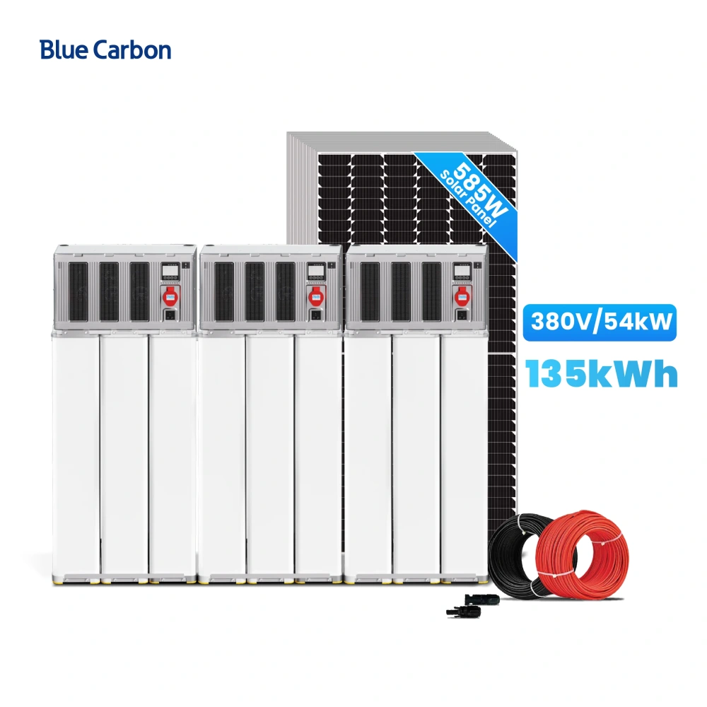 Customizable Complete 135kW Industrial Solar Power System With Complete Battery Storage Solutions Three Phase Solar Systems