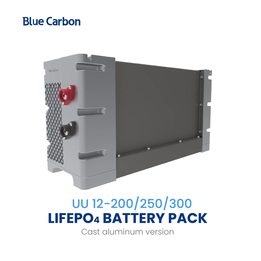Blue Carbon Wholesale 12V 200Ah 250Ah 300Ah Lifepo4 Lithium Battery with BMS for Home Energy Storage