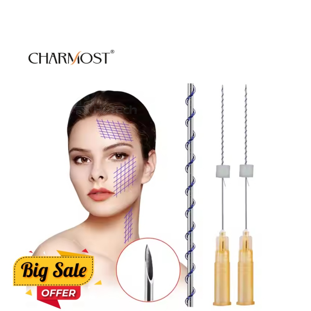 Hot Sale Face Lift V Line PDO Screw Thread With Sharp Needle for Facial Shaping Wrinkles Removal