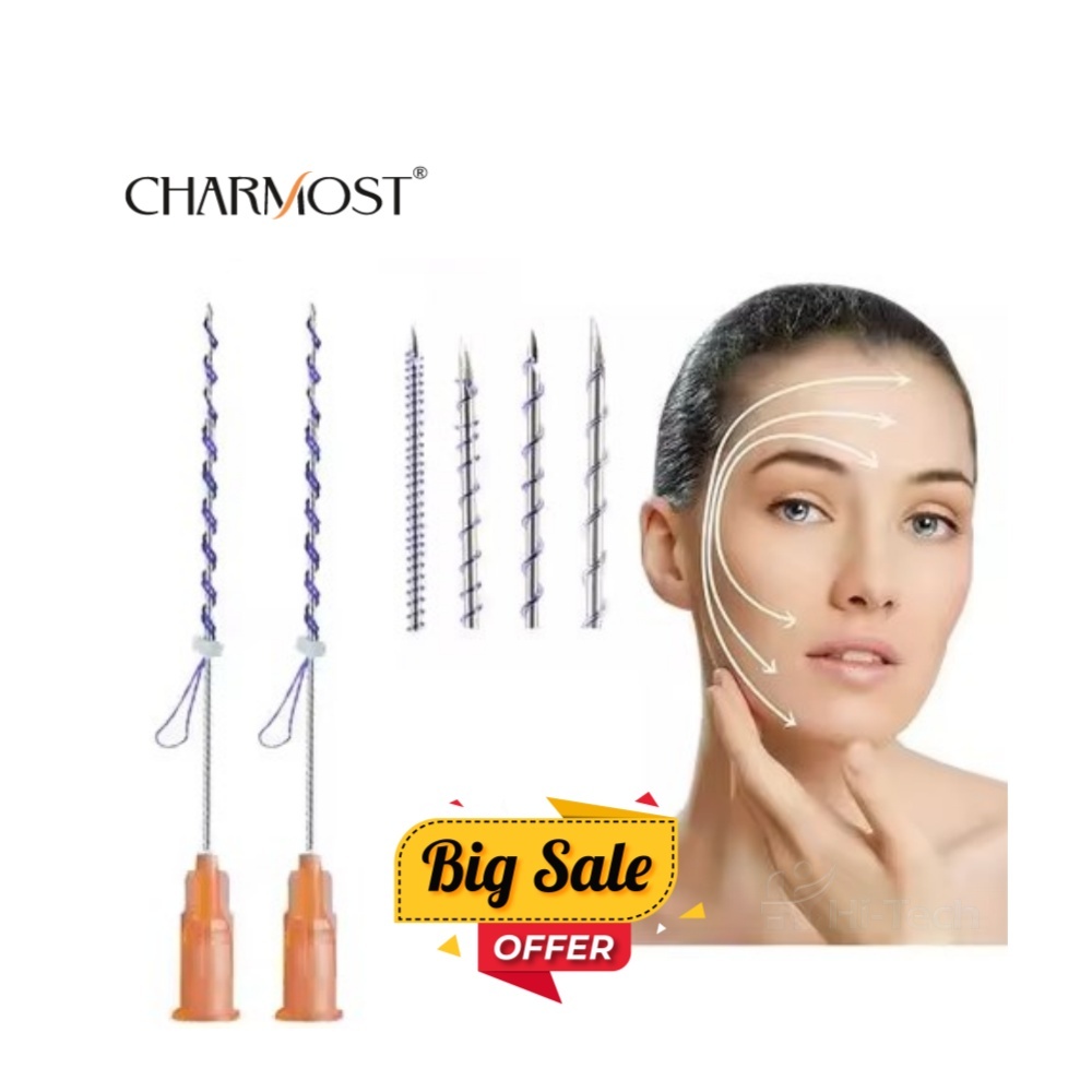 PDO Thread Lift 27G 29G 50mm Face Lift Sharp Needle Screw Thread for Facial Wrinkles Removal