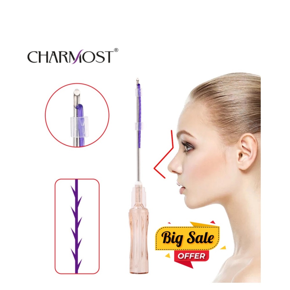 PDO Thread Lift 27G 29G 50mm Face Lift Sharp Needle Screw Thread for Facial Wrinkles Removal