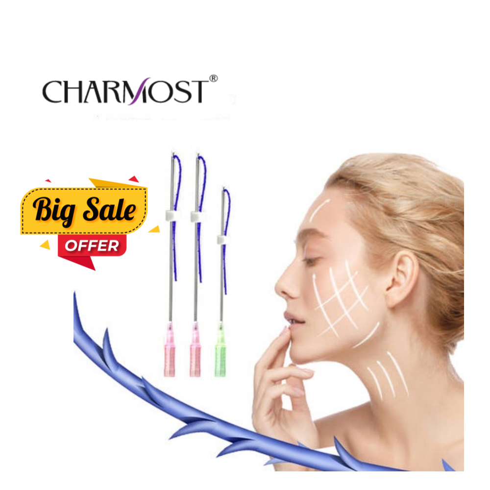Hot Sale Face Lift V Line PDO Screw Thread With Sharp Needle for Facial Shaping Wrinkles Removal