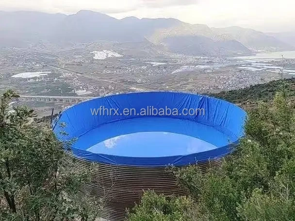 Large Rectangular and Square Crayfish Tank HDPE Material Galvanized Panel Fish Pond PVC Plastic Round Tank