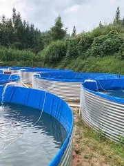 Factory Customised Large Outdoor High Density Galvanised Sheet Farm Pond Canvas Fish Pond Fish Farm Water Tanks