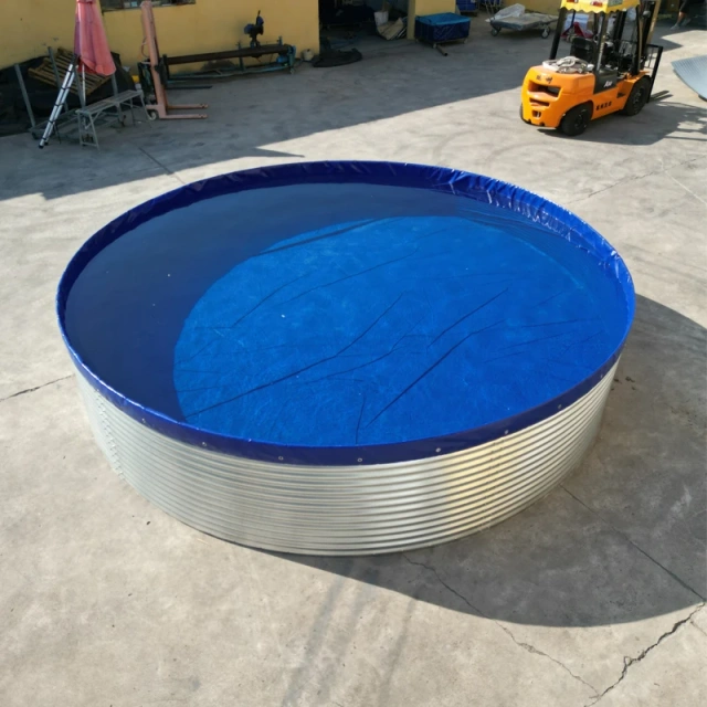Commercial Galvanized Steel Biofloc Fish Farming Equipment Tilapia Fish Pond Aquaculture Equipment