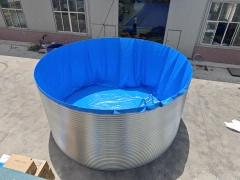 Factory Customised Large Outdoor High Density Galvanised Sheet Farm Pond Canvas Fish Pond Fish Farm Water Tanks