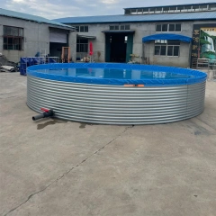 Commercial Galvanized Steel Biofloc Fish Farming Equipment Tilapia Fish Pond Aquaculture Equipment
