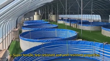 18000 Liters Diameter 4m Height 1.45m Fish Farming Equipment Pond Fish Farming Tank Fish Breeding Pool With RAS System