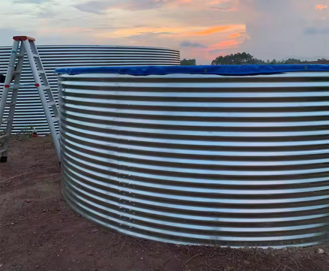 SGCC a Grade Hot Galvanized Steel Stock Reservoir Tank 50m3 100m3 Round Water Tank for Sale