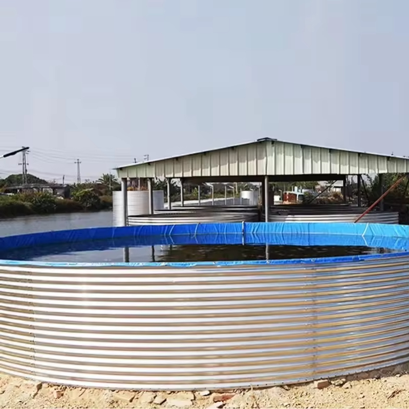 18000 Liters Diameter 4m Height 1.45m Fish Farming Equipment Pond Fish Farming Tank Fish Breeding Pool With RAS System