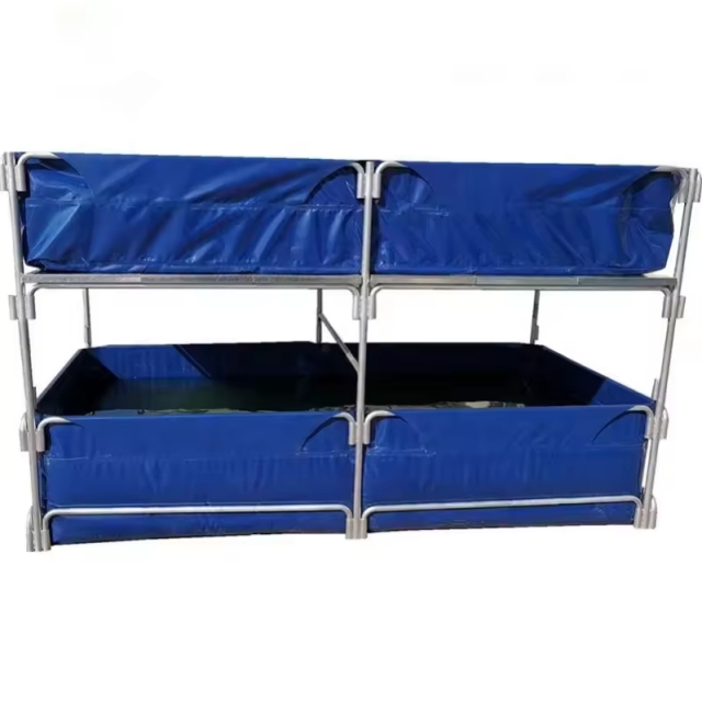 Factory Price PVC Canvas Fish Tanks Aquaponics Pisciculture Fish Pool for Fish Farming  and Vegetables Growing