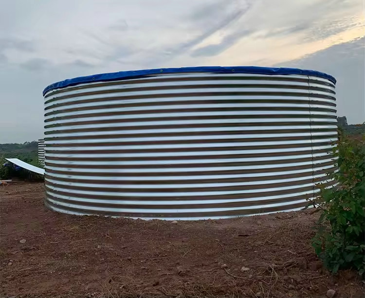 SGCC a Grade Hot Galvanized Steel Stock Reservoir Tank 50m3 100m3 Round Water Tank for Sale