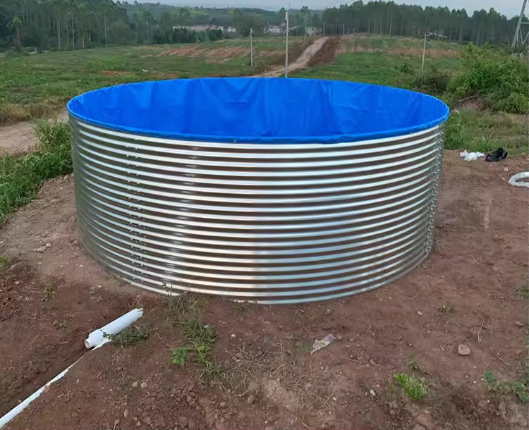 SGCC a Grade Hot Galvanized Steel Stock Reservoir Tank 50m3 100m3 Round Water Tank for Sale