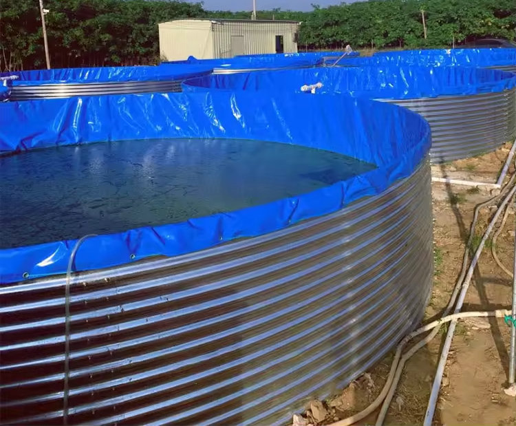 SGCC a Grade Hot Galvanized Steel Stock Reservoir Tank 50m3 100m3 Round Water Tank for Sale