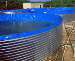 SGCC a Grade Hot Galvanized Steel Stock Reservoir Tank 50m3 100m3 Round Water Tank for Sale