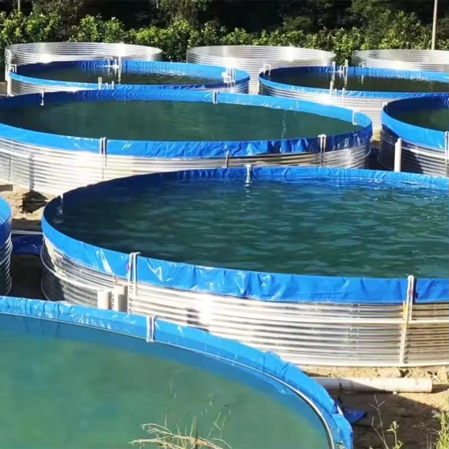18000 Liters Diameter 4m Height 1.45m Fish Farming Equipment Pond Fish Farming Tank Fish Breeding Pool With RAS System