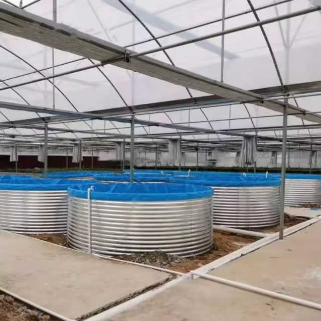 18000 Liters Diameter 4m Height 1.45m Fish Farming Equipment Pond Fish Farming Tank Fish Breeding Pool With RAS System