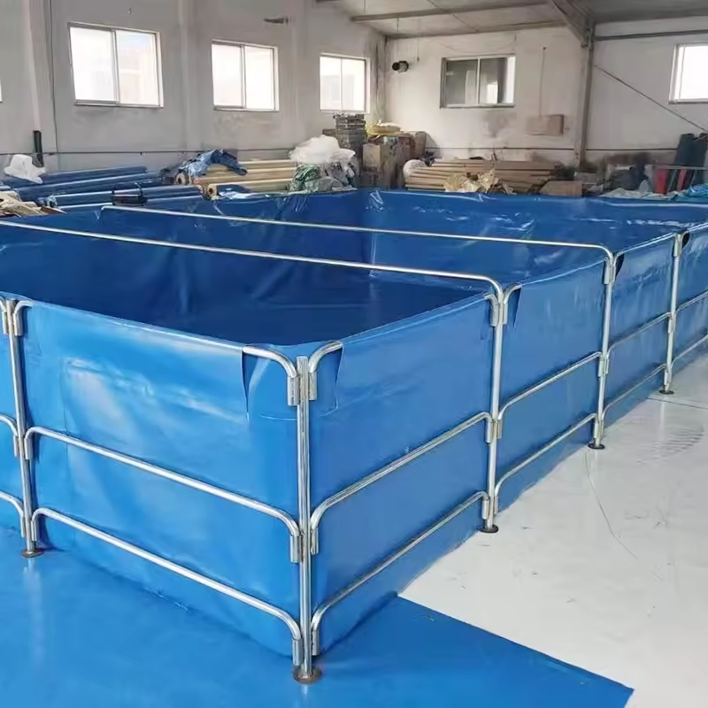 Factory Price PVC Canvas Fish Tanks Aquaponics Pisciculture Fish Pool for Fish Farming  and Vegetables Growing