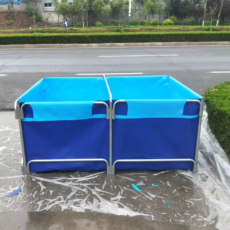 Factory Price PVC Canvas Fish Tanks Aquaponics Pisciculture Fish Pool for Fish Farming  and Vegetables Growing
