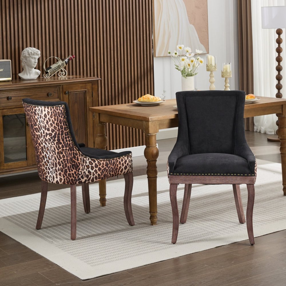 Ultra Side Dining Chair, Bronze nail head,Set of 2，