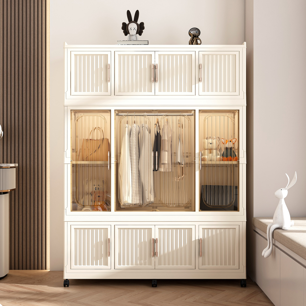 Portable Wardrobe Closet Storage Organizer for Clothes