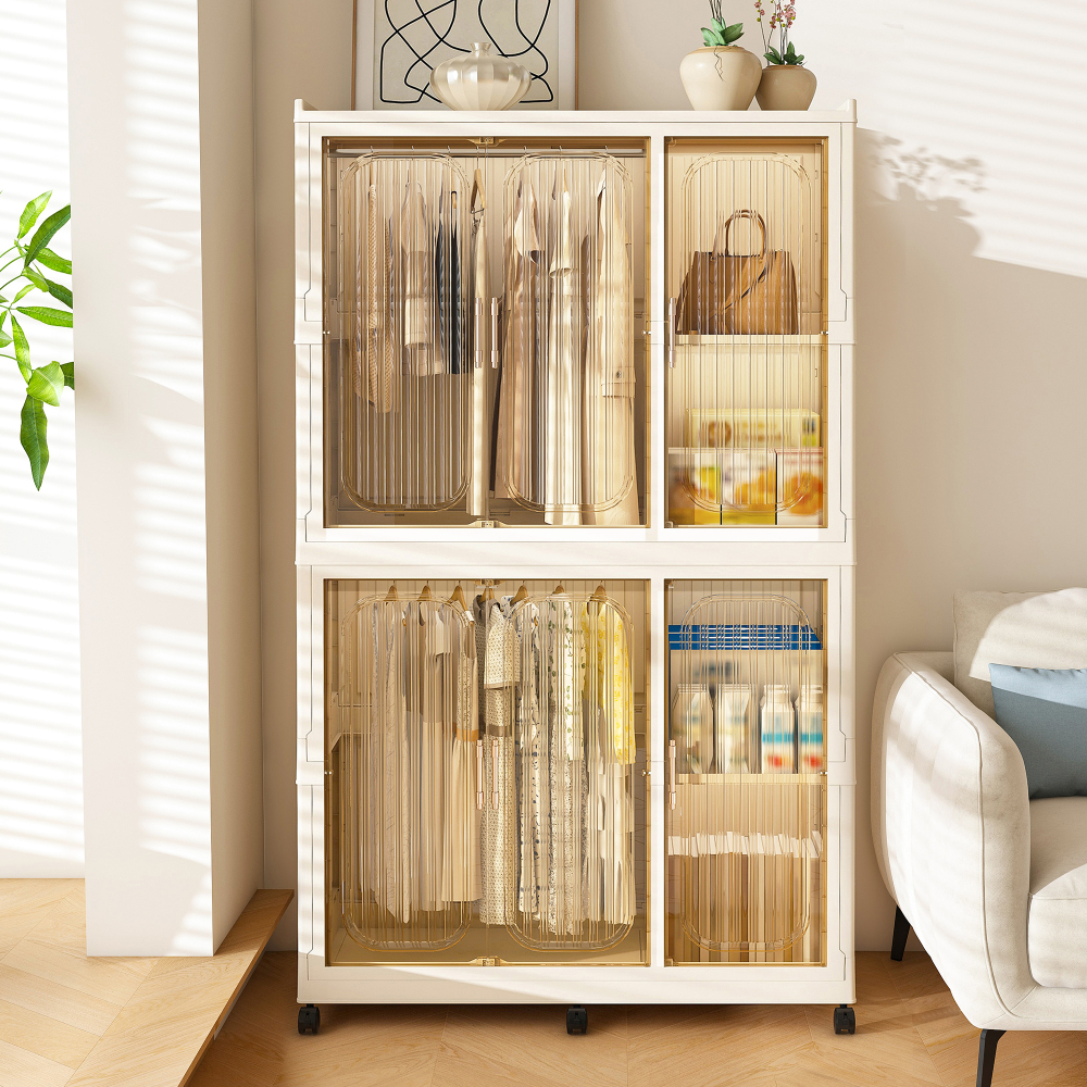 Portable Wardrobe Closet Storage Organizer for Clothes