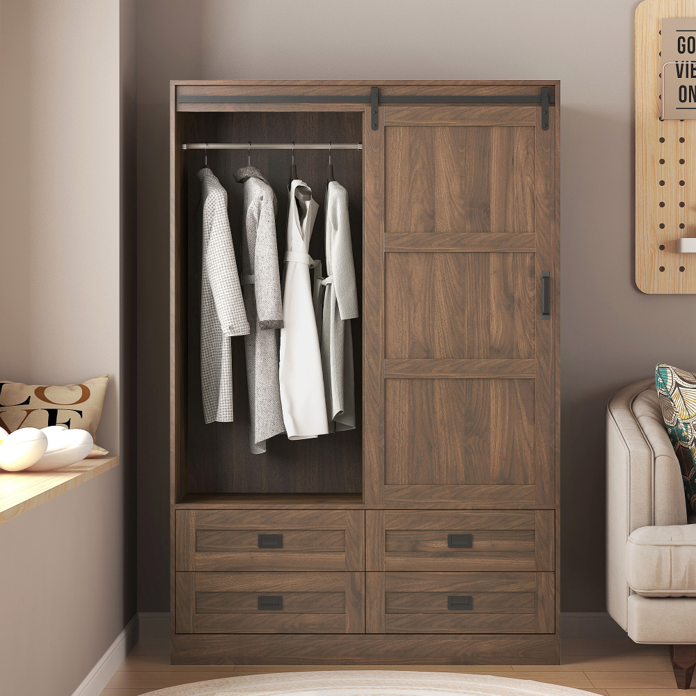 Tall Bedroom Armoire Wardrobe Closet Clothing Storage Cabinet