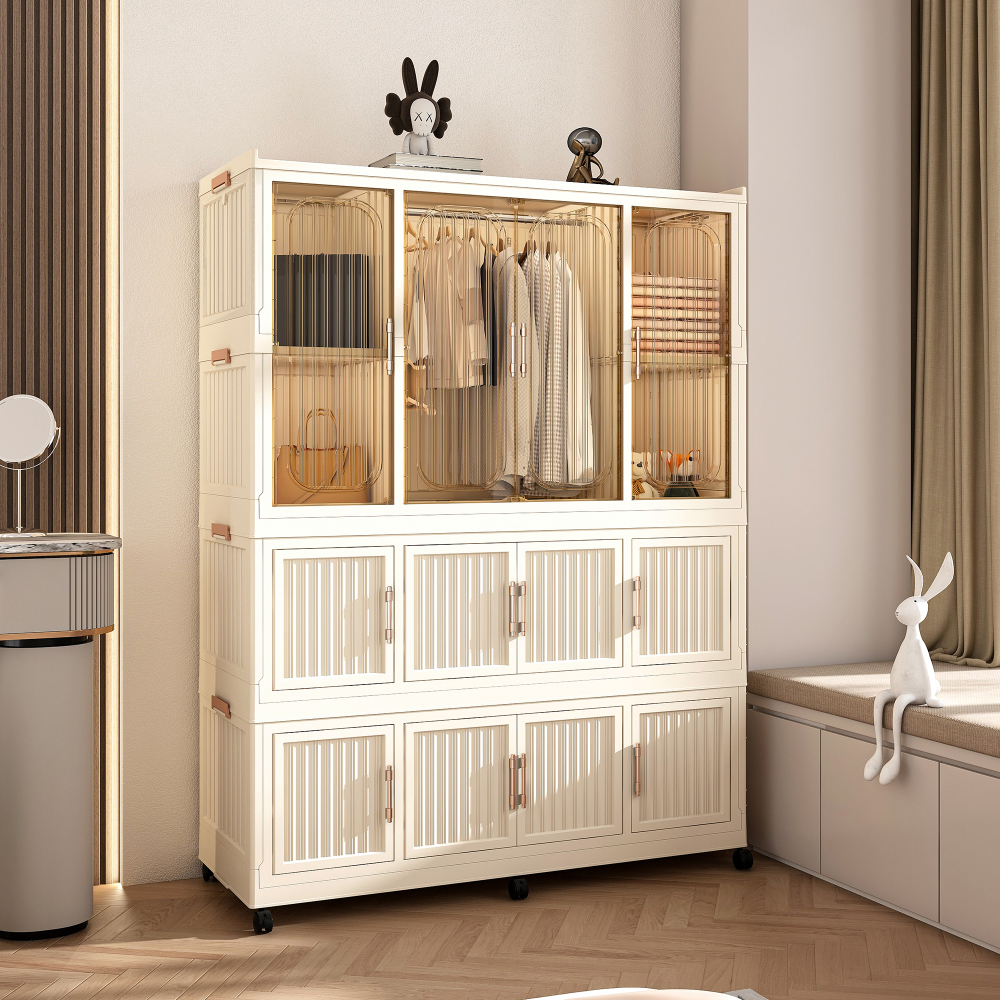 Portable Wardrobe Closet Storage Organizer for Clothes