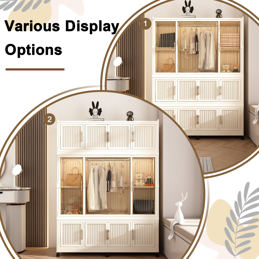 Portable Wardrobe Closet Storage Organizer for Clothes