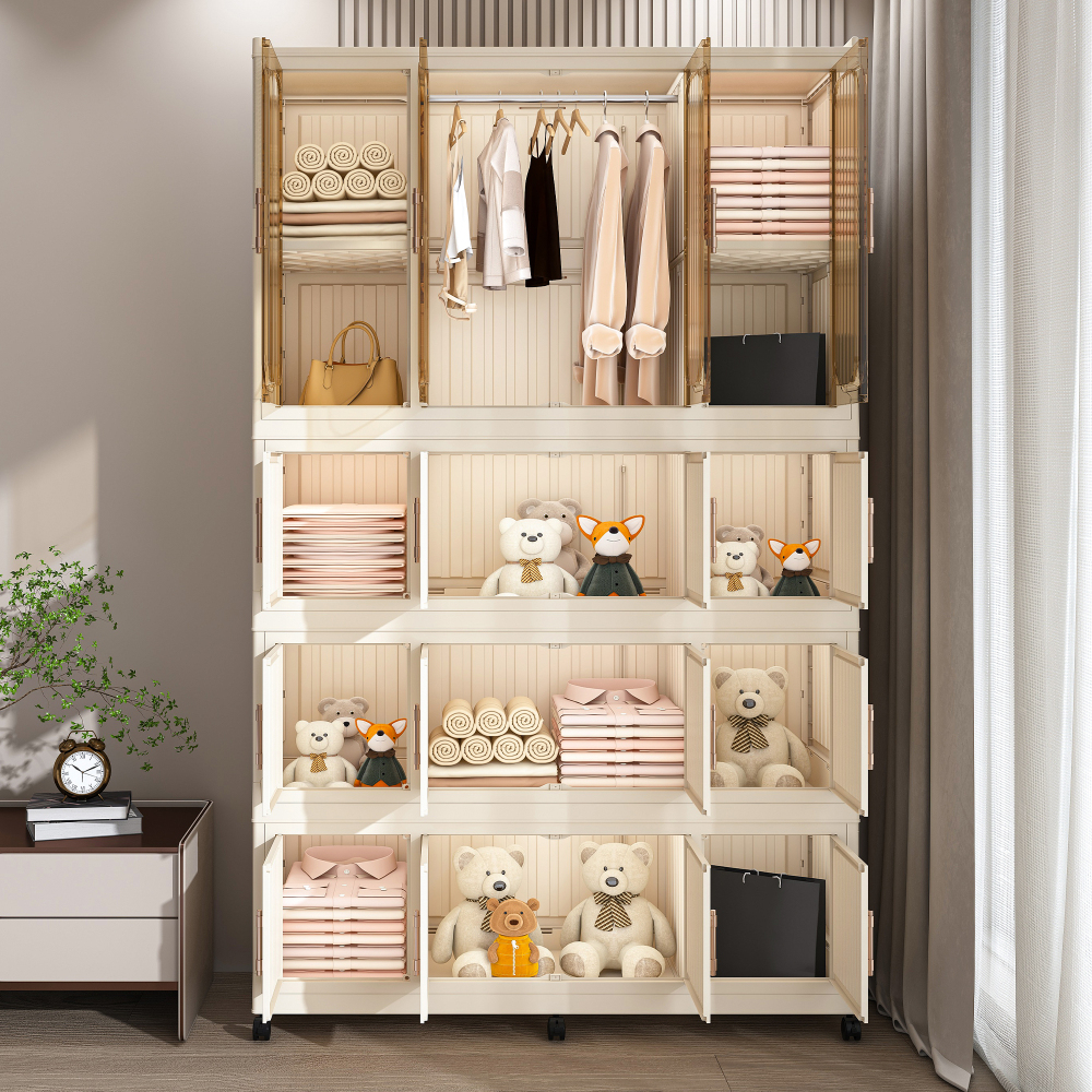 Portable Wardrobe Closet Storage Organizer for Clothes
