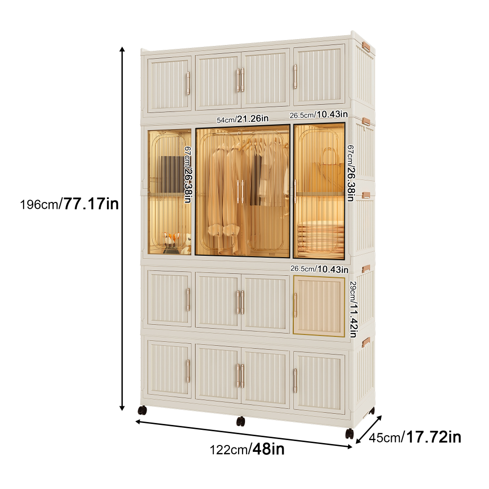 Portable Wardrobe Closet Storage Organizer for Clothes