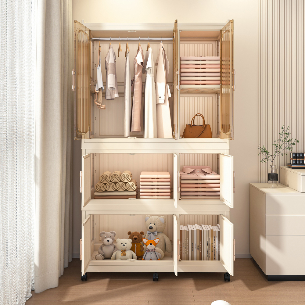 Portable Wardrobe Closet Storage Organizer for Clothes
