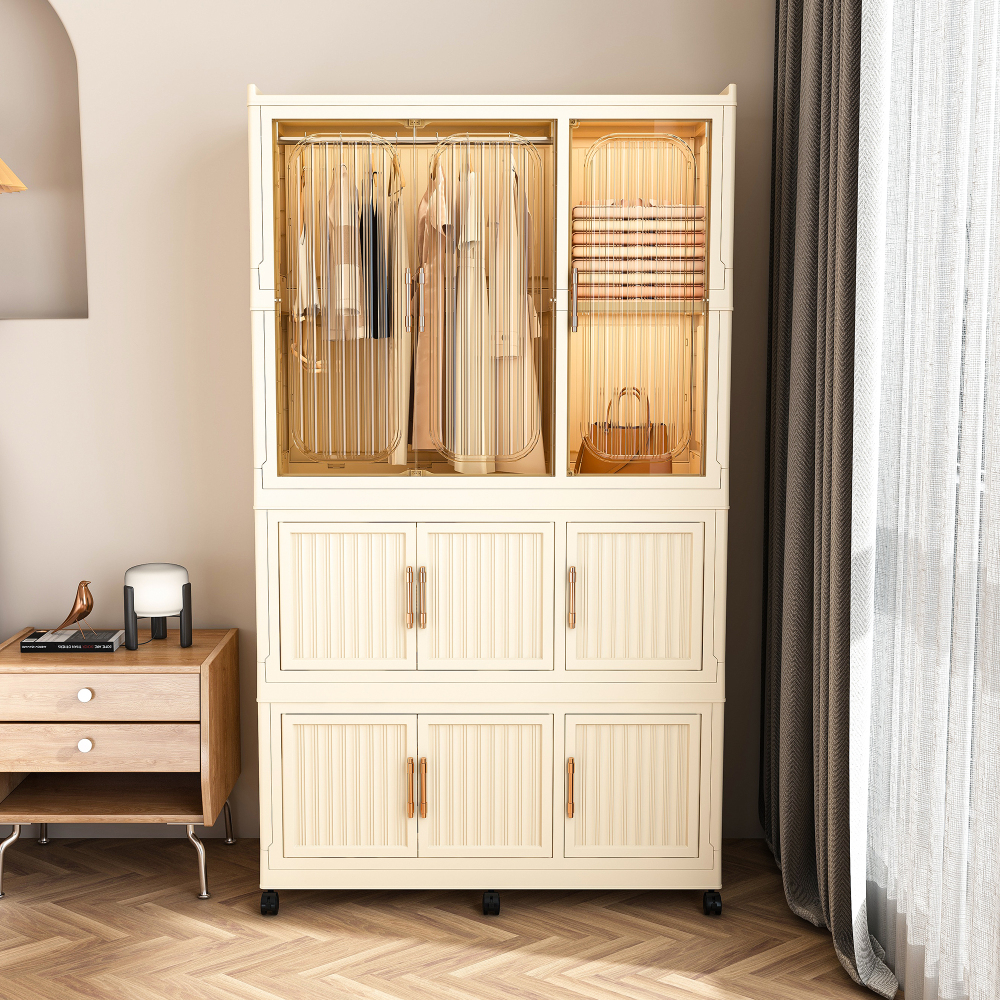 Portable Wardrobe Closet Storage Organizer for Clothes