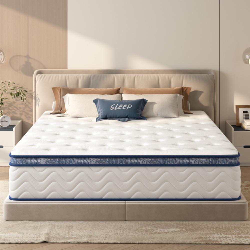 12 Inch Hybrid Mattress, Individually Pocketed Innerspring, Medium Firm